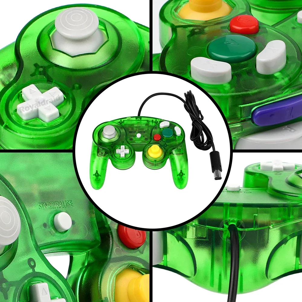 Retro Gaming Joystick - Controle de Jogo com Fio Transparente