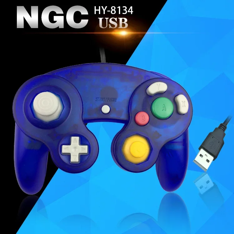 Retro Gaming Joystick - Controle USB com Fio para GameCube,