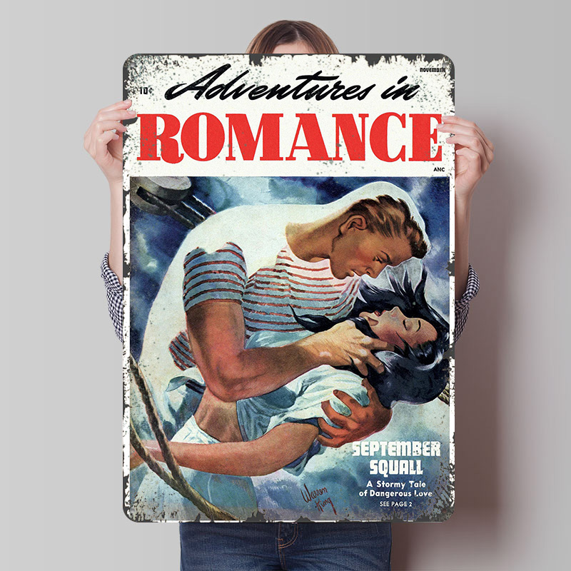 Retro Gaming At - ADVENTURES IN ROMANCE Pôster de Metal
