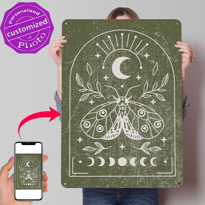 Retro Gaming At - Placa de Metal Vintage Personalizada com