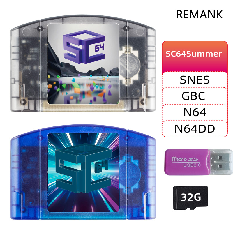 Retro Gaming Setup - Remendo 5000-em1 sc64summer sc64 cartão de