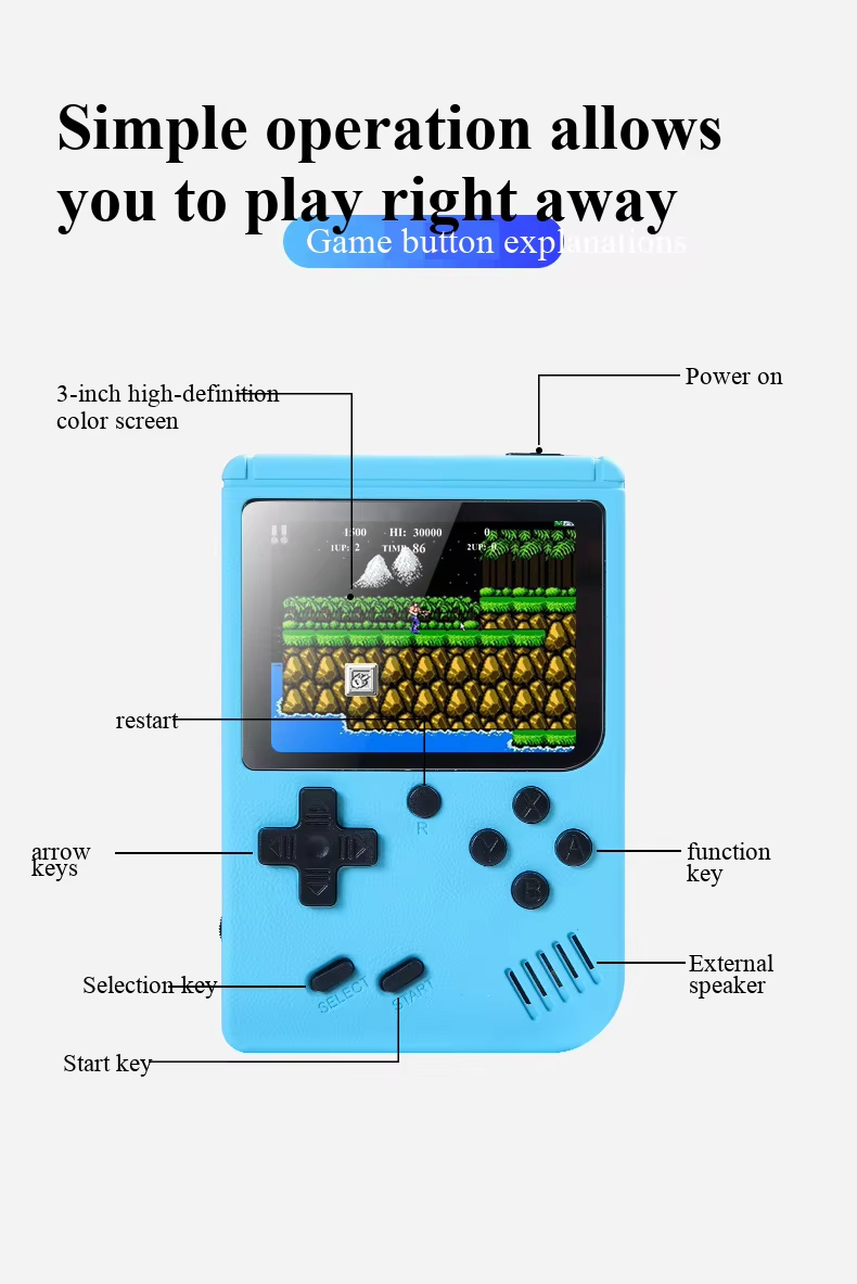Console de jogos portátil retr - Retro Gaming Play Zone avaliação e preço