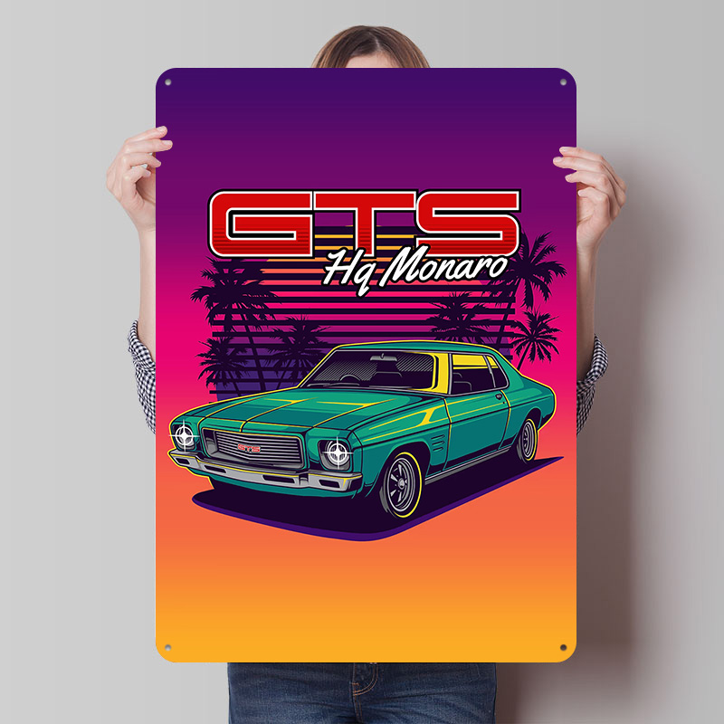 Pôster Metálico HQ Monaro GTS  - Retro Gaming At avaliação e preço