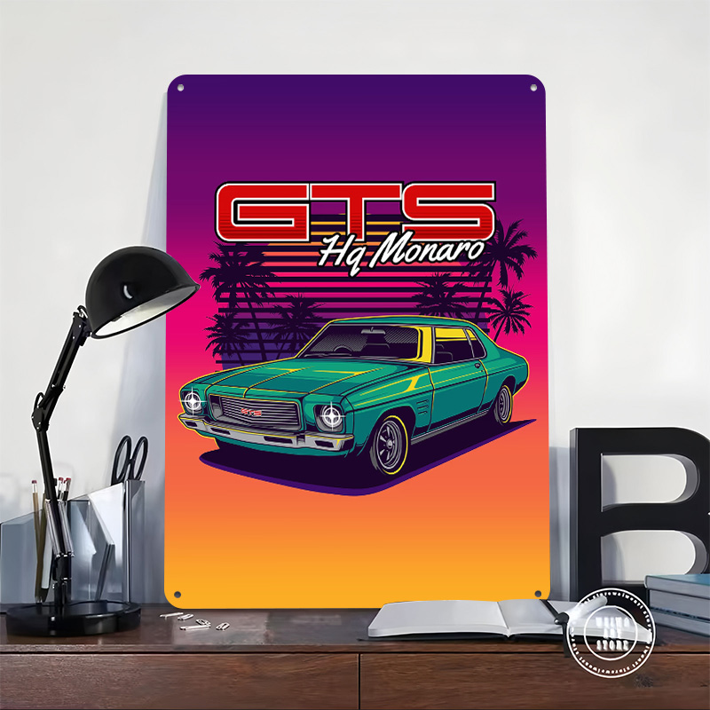 Pôster Metálico HQ Monaro GTS  - Retro Gaming At avaliação e preço