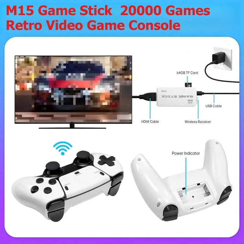 M15 Retro Video Game Stick 2.4 - Retro Gaming Joystick avaliação e preço