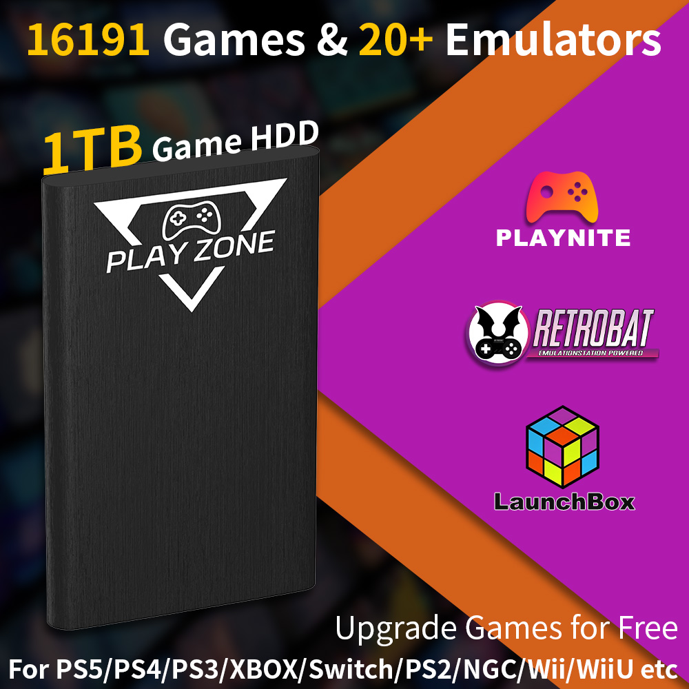 Play Zone 1TB HDD Portátil par - Retro Gaming Play Zone avaliação e preço