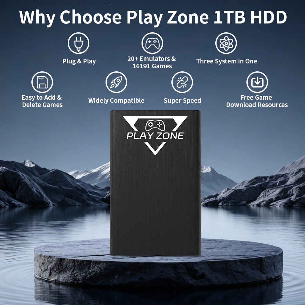 Play Zone 1TB HDD Portátil par - Retro Gaming Play Zone avaliação e preço
