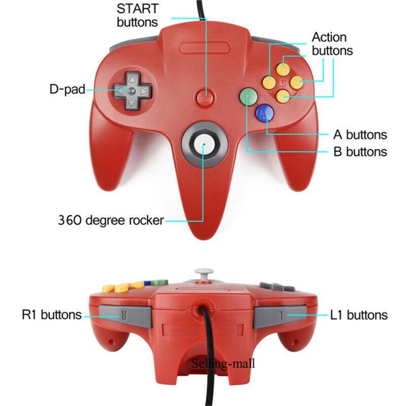 N64 controlador clássico usb c - Retro Gaming Joystick avaliação e preço